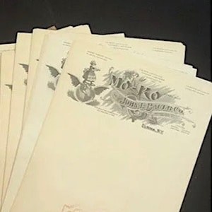 Vintage Folder of 1930\u2019s French Accounts Invoics Books Papers Receipts Factures Old Paper Ephemera