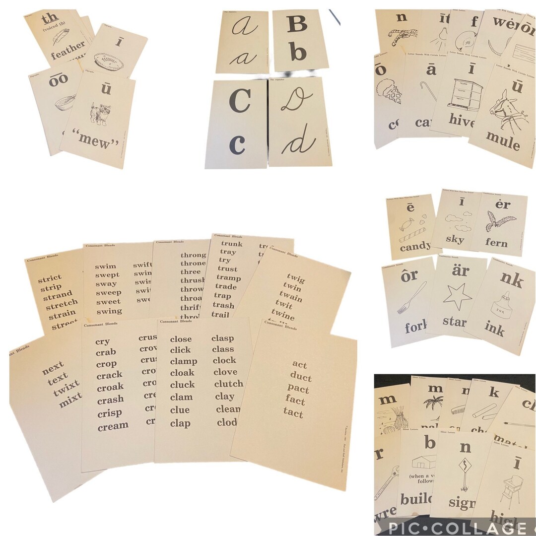 1986 Vintage Classroom Flash Cards Sight and Sound Flash Cards - Etsy