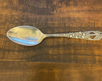 Antique Sterling Souvenir Spoon Orlando Florida   1930s Sterling Souvenir Spoon