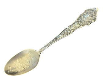 Antique Sterling Souvenir Spoon Arkansas City Kansas  1930s Sterling Souvenir Spoon
