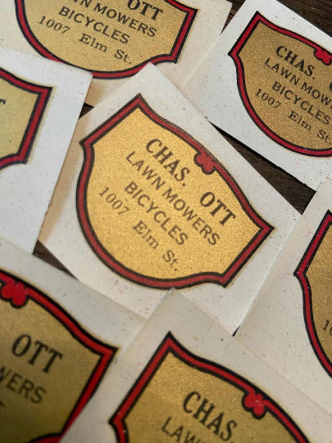 Vintage Water Slide Decals From English Bicycle Repair Shop Small