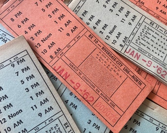 1962 Public Transportation Trolley Ticket Books  Bronx, New York  Ticket Book with 25 Tickets