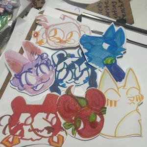 Animal Jam Alpha Stickers - Peck, Greely, Juno, Cosmo, Sir Gilbert, Graham, Liza - AJPW Matte Vinyl Water Bottle Decal Nostalgic y2k 2010s