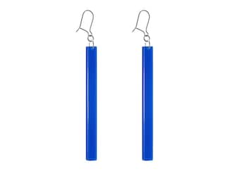 Royal blue opaque drop earrings // 925 silver