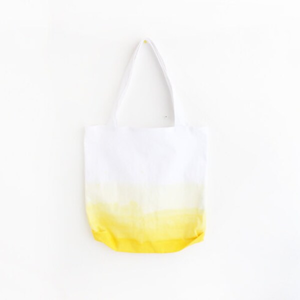 bright yellow dyed texture tote