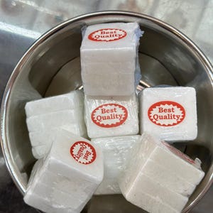 4 Pure Camphor Smokeless, 1 cake with 4 tablets, contains no fish oil, for puja use, rodent repellent, Alcanfor, Kapoor air freshner.