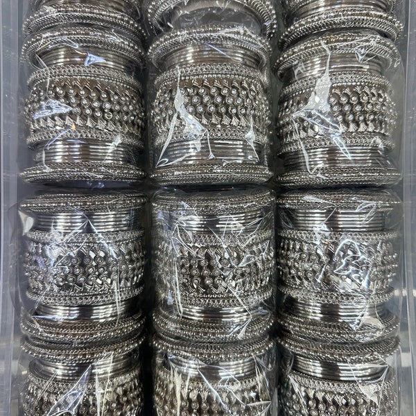 Indian Silver Bangles— All Sizes