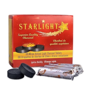 Starlight Quick Light Charcoal Tablets 40mm: 100 Incense Discs