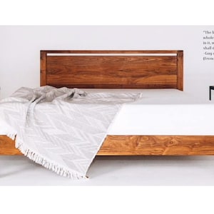 Modern Madera, Modern Minimalist Bed, Hardwood Bed Frame, Solid Wood Furniture