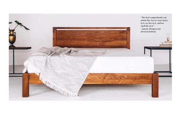 Modern Madera, Modern Minimalist Bed, Hardwood Bed Frame, Solid Wood Furniture