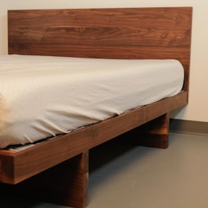 Kyoto Bed With Headboard, Modern Design Bed, Japanese Joinery Design, Solid Wooden Bed, Solid Wood Furniture