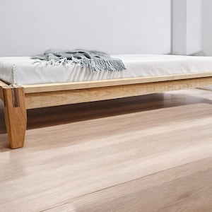 Castle Joint Basic Bed, Japanese Joinery Basic Bed, Solid Wood Bed, Easy Assemble Furniture, Hardwood Bedroom