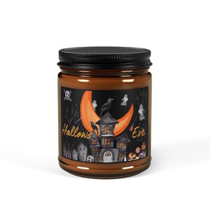 Hallows Eve Candle, Spooky Season, Witchy Candle, Halloween Home Decor, Halloween, Homemade Decor