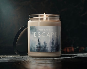 Vela de soja perfumada Escape, atmósfera de 9 oz, vela
