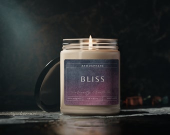 Vela de soja perfumada Bliss, atmósfera de 9 oz, vela