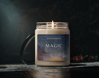 Vela de soja perfumada mágica, atmósfera de 9 oz, vela