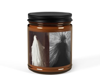 Vela de soja de fantasma y bruja: decoración de Halloween para una temporada espeluznante