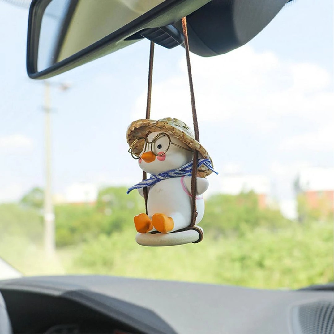 Cute Swing Duck Interior Mirror Ornament Duck Swing Car Etsy