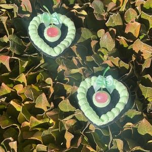 Faux Cake Inspired Heart Shaped Mirror Compact/ Faux Cake Art