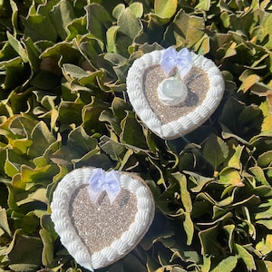 Faux Cake Inspired Heart Shaped Mirror Compact/ Faux Cake Art