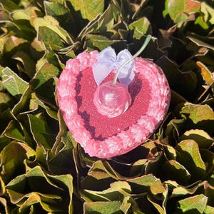 Faux Cake Inspired Heart Shaped Mirror Compact/ Faux Cake Art
