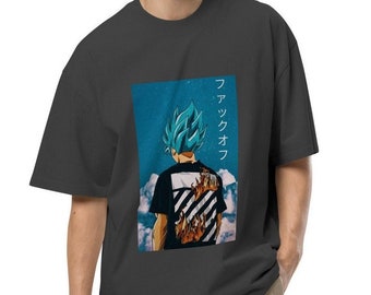 Goku SuperSaiyan Blue T-shirt anime oversize bleu