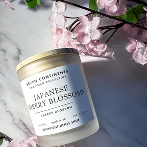 Japanese Cherry Blossom Soy Candle: Floral Spring Scent
