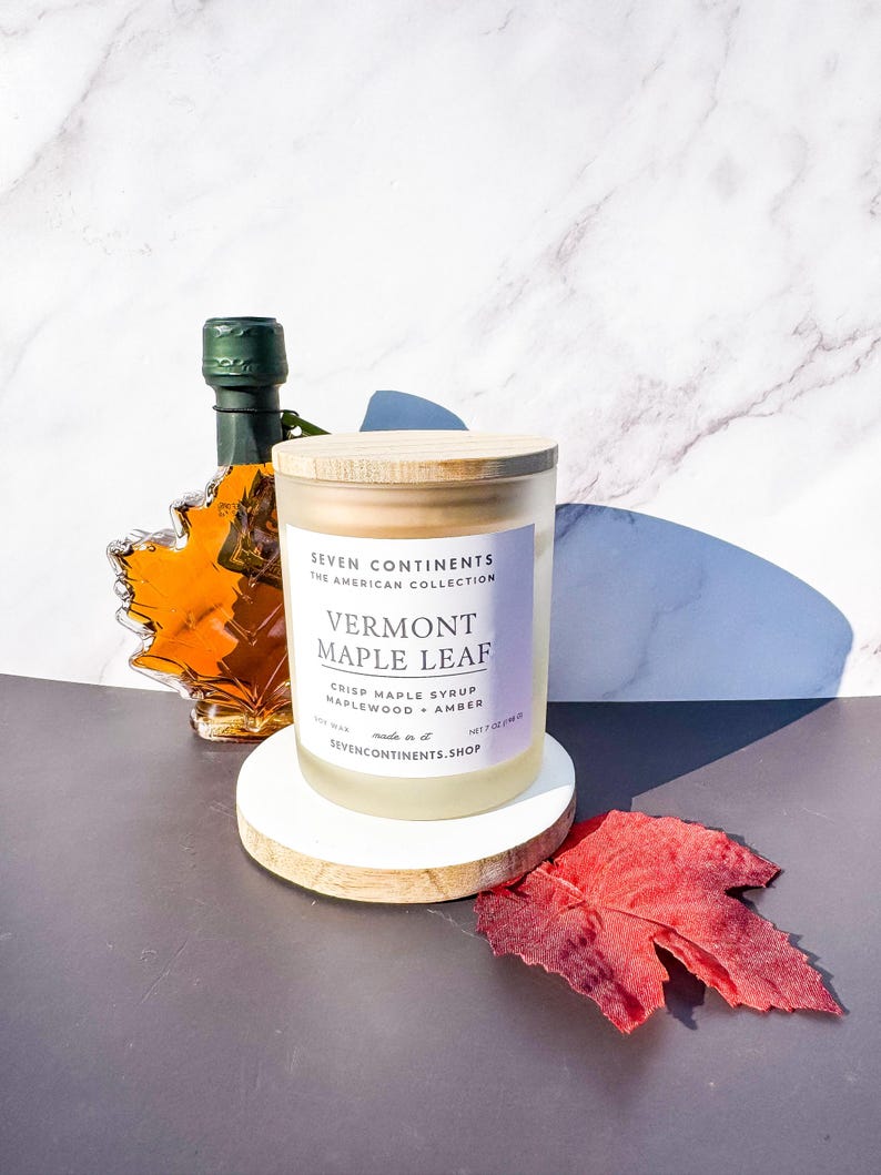 Seven Continents Vermont Maple Leaf Candle - Thumbnail 4