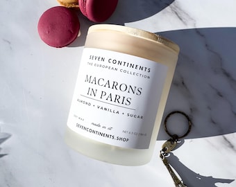 Macarons in Paris Candle: Almond Bakery Scented Soy Candle