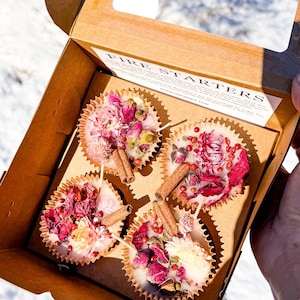 Natural Firestarters 4 Pack: Eco-Friendly Campfire Starter Valentine's flowers