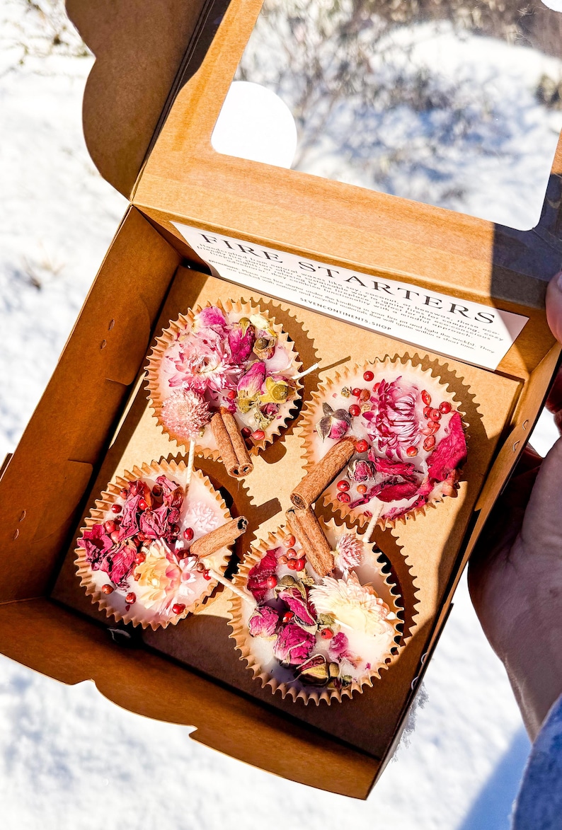 Natural Firestarters 4 Pack: Eco-Friendly Campfire Starter Valentine's flowers