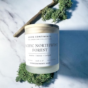Pacific Northwest Forest Soy Candle: Earthy Cedarwood Aroma
