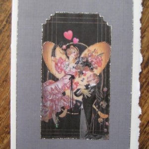 Tarjeta romántica Art Decó "Haces que mi corazón cante"