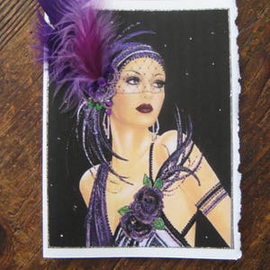 Cartão Art Déco Purple Beauty