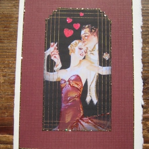 Carte amour et romance, carte art déco amour et romance « Laisse-moi t'appeler ma chérie »