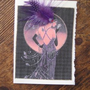 Art Deco card "Purple Moon"