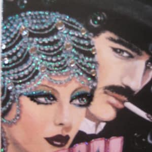 Art Deco &quot;Smoke and Diamonds&quot; 5x7 note card