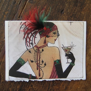 Carte Art Déco « Martini Lady »