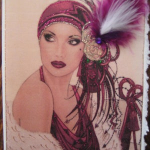 Are Deco card fashion print &quot;Cabernet&quot; 5x7 note card