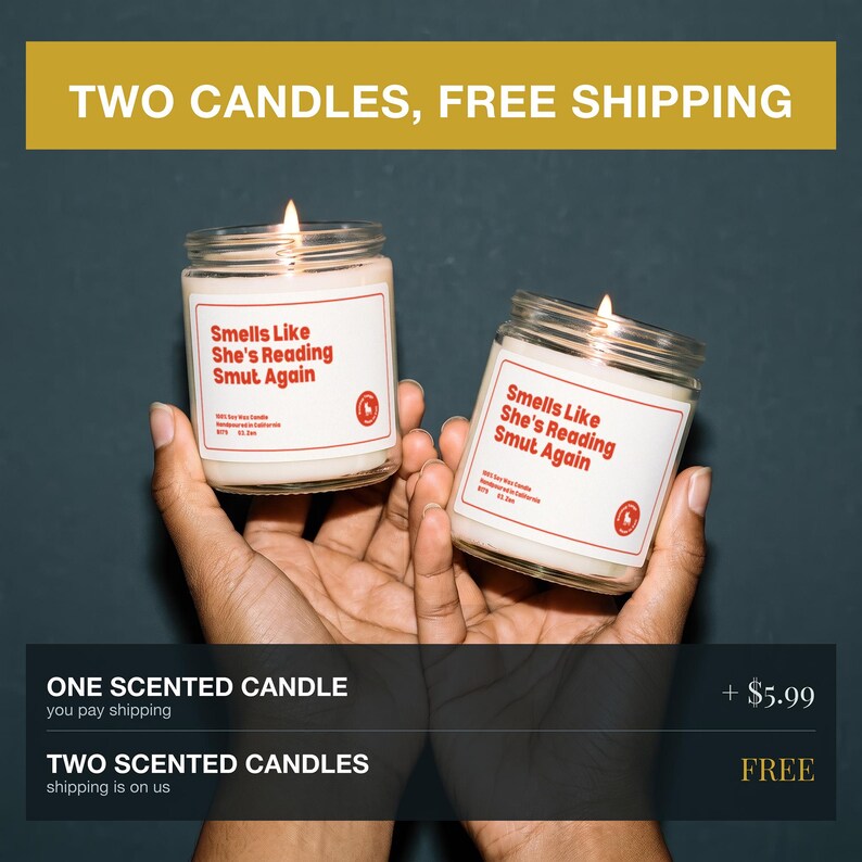 Funny Smut Reader Candle Gift for Her, Smut Gifts, Romance Reader Present for Best Friend, Book Group Gift, 9oz Soy Wax Candle B179 image 8