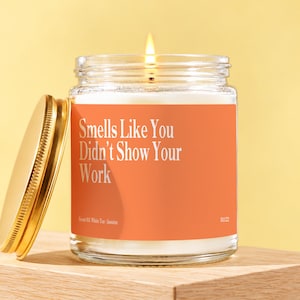 Math Teacher Gift, Smells Like You Didn't Show Your Work, Math Teacher Card, Funny STEM Teacher Appreciation Gift for High School B1122