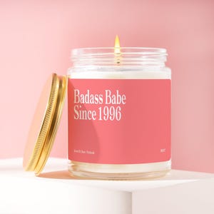 30th Birthday Candle Gift For Her Badass Babe Since 1996 Empowering Gift For Women Turning 30 Boss Babe Vintage 1996 Friend Sister B937