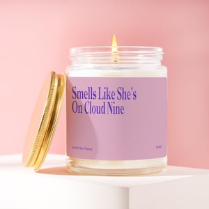 Celebration Candle Smells Like Shes On Cloud Nine Happy Gift Joy Positivity Good Vibes Happiness Feel Good Bliss Excited Gift Box B1098