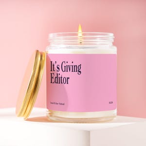 Editor Candle, Funny Editor Gift, New Editor Job, Book Editor Friend, Video Editor Bday, Film Editor Copy Editor Thank You Promotion B1238