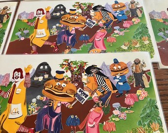 Mcdonald's Placemats Set of Seven Vintage - Etsy