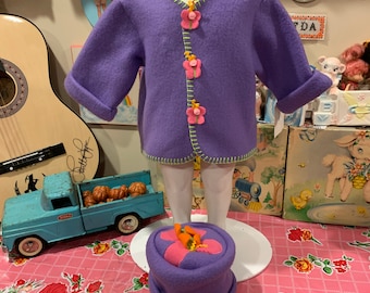 Bonnie Baby Rosette Coat with Matching Hat 12 months lavender Bonnie Baby Rosette Coat with Matching Hat 12 months lavender