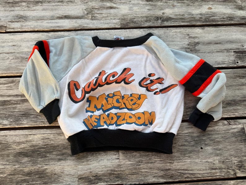 18/24 Months Vintage Disney Mickey Mouse "Catch It" Sweatshirt image 7