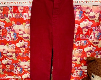 5/6 Kids 80s Burgundy Corduroy Pants