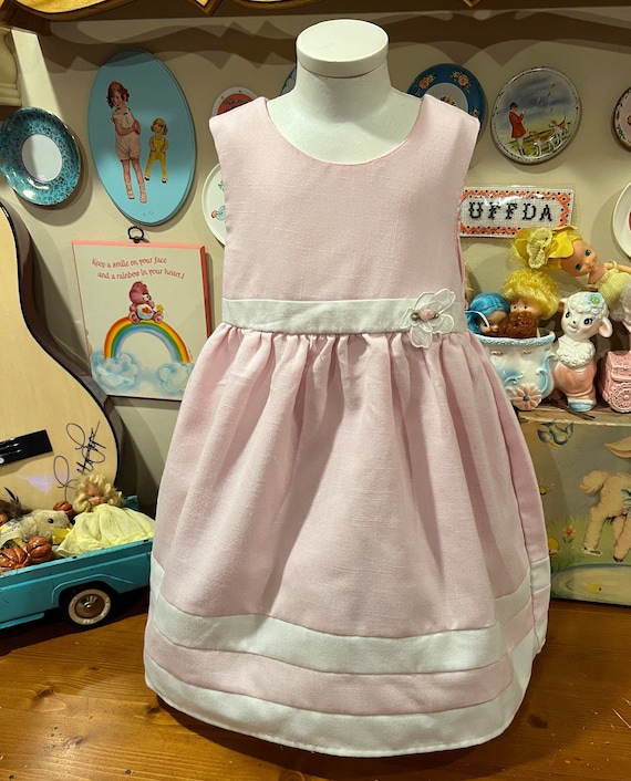 3/4T Pink Dress with Daisy