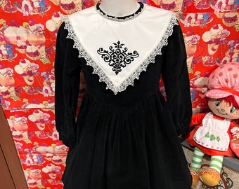 Robe en velours noir pour enfants 6 ans